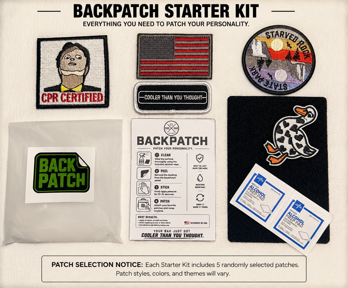 BackPatch Starter Kit – Turn Any Bag Into YOUR Bag